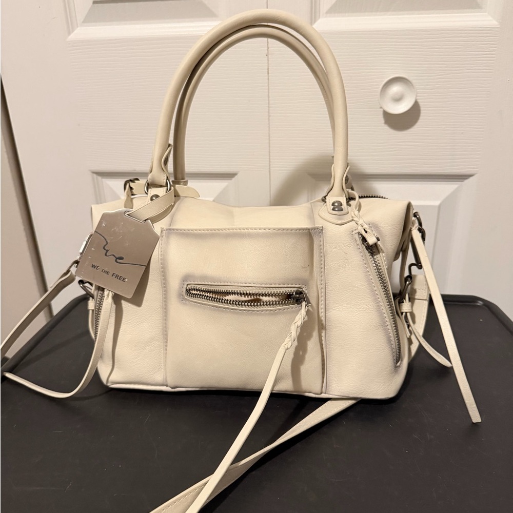 Free People Cream Satchel Bag